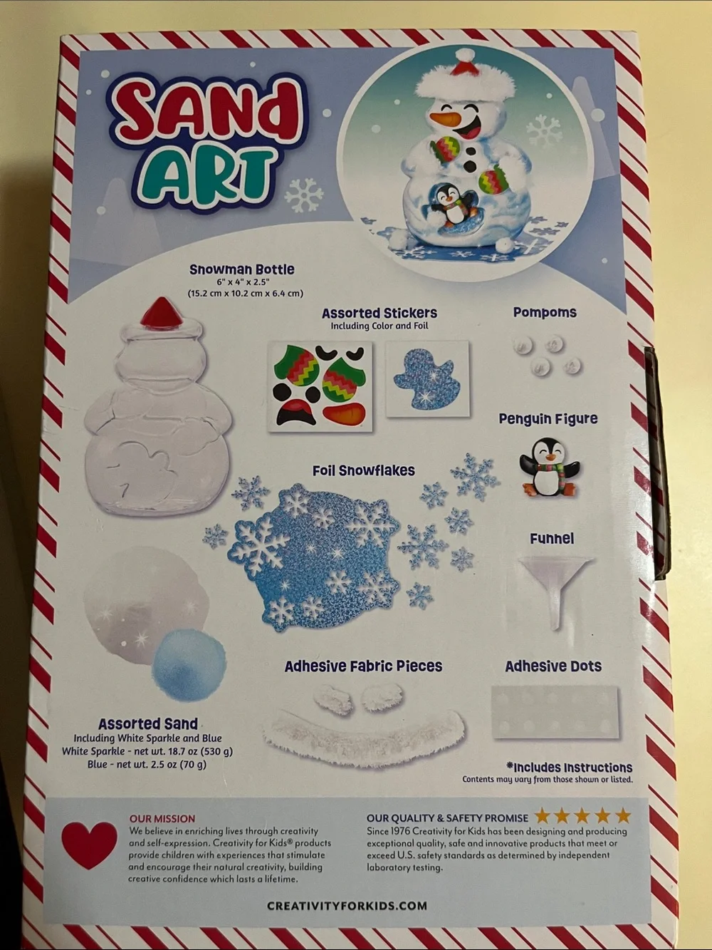 Creativity for Kids Snowman Sand Art Craft Kit